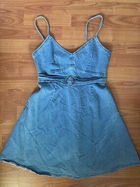 Denim Coastal Cowgirl Western-Style Y2K Mini Dress